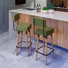 Banqueta Barcelona Pés Palito Salaone - Verde