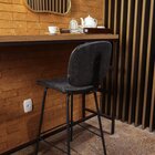 Banqueta Barueri Com Encosto  Preto