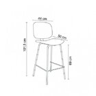 Banqueta Barueri Com Encosto  Preto