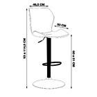 Banqueta Base Aço Giratória Naboo Com Regulagem De Altura Pu
