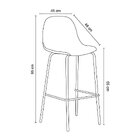 Banqueta Base Baixa Tania   Marrom/preto