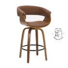 Banqueta Base Madeira Baixa Betim   Marrom