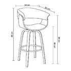 Banqueta Base Madeira Baixa Betim  Móveis Preto