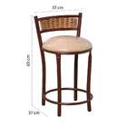 Banqueta Belle Baixa Capuccino Marrom