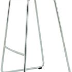 Banqueta Bergamo Cromada Polipropileno - Vermelha