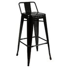 Banqueta Berlim Alta Com Encosto - Preto