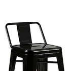 Banqueta Berlim Alta Com Encosto - Preto