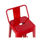 Banqueta Berlim Alta Com Encosto - Vermelho