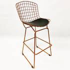 Banqueta Bertóia Maciça Cobre Assento Preto Altura 70cm - Pol