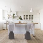 Banqueta Bery Crystal  Cinza Mushroom