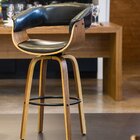 Banqueta Betim Base Madeira  Preto