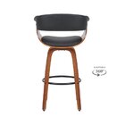 Banqueta Betim Base Madeira  Preto