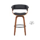 Banqueta Betim Base Madeira  Preto