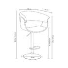 Banqueta Betim Disco Pu Preta Brilho