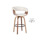 Banqueta Betim Linho Com Base Em Madeira Rivatti Creme