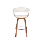 Banqueta Betim Linho Com Base Em Madeira Rivatti Creme