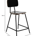 Banqueta Bistro Alta Linha Industrial Preto