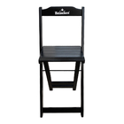 Banqueta Bistrô Dobrável Madeira Personalizada Hei Preta