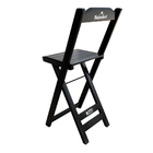 Banqueta Bistrô Dobrável Madeira Personalizada Hei Preta