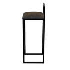 Banqueta Bistro Industrial Assento Estofado Marrom