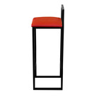 Banqueta Bistro Industrial Assento Estofado Vermelho