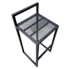 Banqueta Bistrô Industrial - Ferro Com Pintura Em Preto Eletr