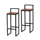 Banqueta Bistro Industrial Premium Imbuia 2un