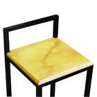 Banqueta Bistro Industrial Premium Madeira Natural 2un