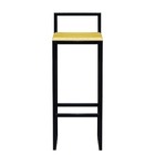 Banqueta Bistro Industrial Premium Madeira Natural 4un