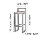 Banqueta Bistro Laumar Industrial Premium Imbuia