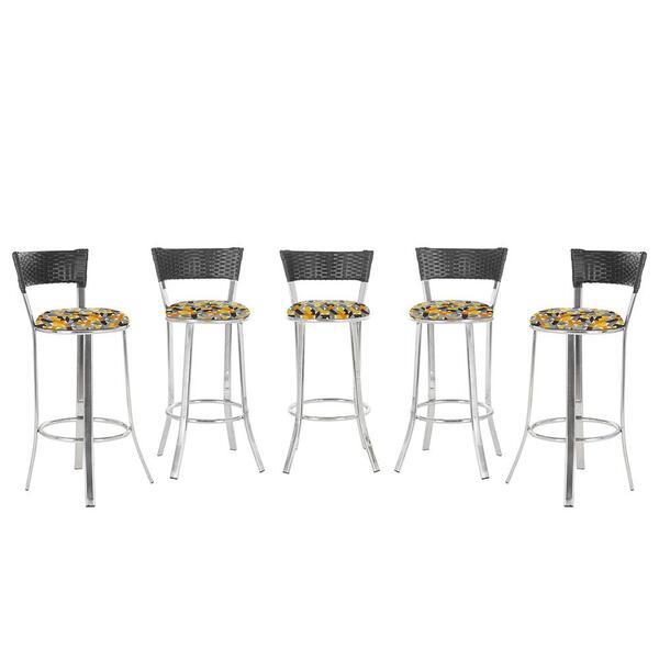 Banqueta Bistro Para Bar, Cozinha, Balcão Em Alumínio E Fibra