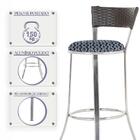 Banqueta Bistro Para Bar, Cozinha, Balcão Em Alumínio E Fibra