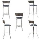 Banqueta Bistro Para Bar, Cozinha, Balcão Em Alumínio E Fibra