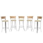 Banqueta Bistro Para Bar, Cozinha, Balcão Em Alumínio E Fibra