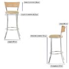 Banqueta Bistro Para Bar, Cozinha, Balcão Em Alumínio E Fibra