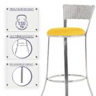 Banqueta Bistro Para Bar, Cozinha, Balcão Em Alumínio E Fibra