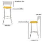 Banqueta Bistro Para Bar, Cozinha, Balcão Em Alumínio E Fibra