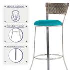 Banqueta Bistro Para Bar, Cozinha, Balcão Em Alumínio E Fibra