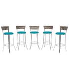 Banqueta Bistro Para Bar, Cozinha, Balcão Em Alumínio E Fibra