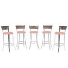 Banqueta Bistro Para Bar, Cozinha, Balcão Em Alumínio E Fibra