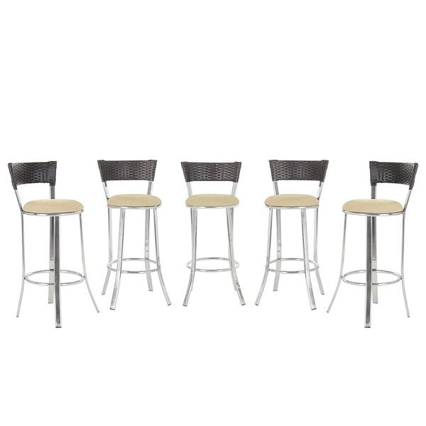 Banqueta Bistro Para Bar, Cozinha, Balcão Em Alumínio E Fibra