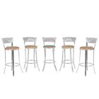 Banqueta Bistro Para Bar, Cozinha, Balcão Em Alumínio E Fibra