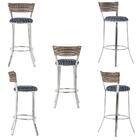 Banqueta Bistro Para Bar, Cozinha, Balcão Em Alumínio E Fibra