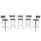 Banqueta Bistro Para Bar, Cozinha, Balcão Em Alumínio E Fibra