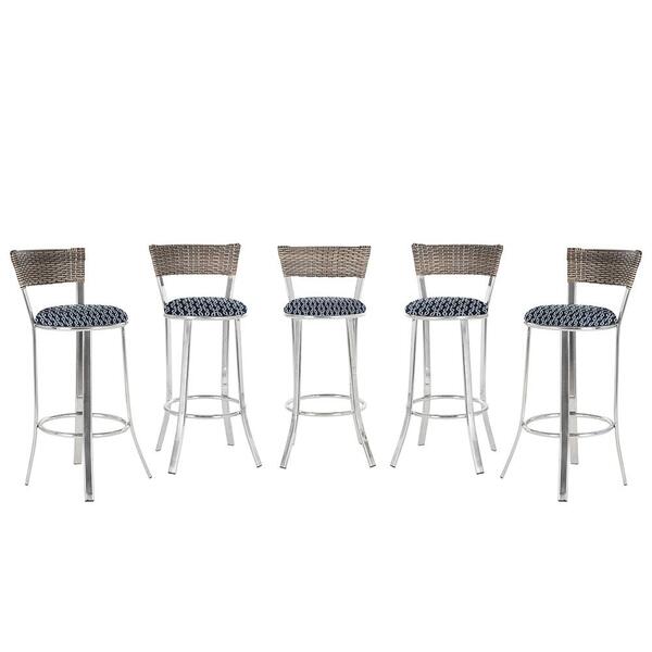 Banqueta Bistro Para Bar, Cozinha, Balcão Em Alumínio E Fibra