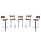 Banqueta Bistro Para Bar, Cozinha, Balcão Em Alumínio E Fibra