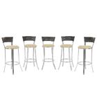 Banqueta Bistro Para Bar, Cozinha, Balcão Em Alumínio E Fibra