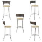 Banqueta Bistro Para Bar, Cozinha, Balcão Em Alumínio E Fibra