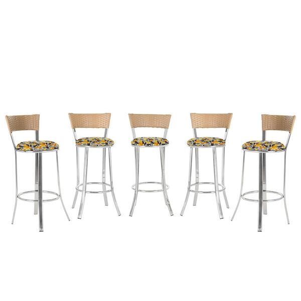 Banqueta Bistro Para Bar, Cozinha, Balcão Em Alumínio E Fibra