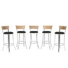 Banqueta Bistro Para Bar, Cozinha, Balcão Em Alumínio E Fibra